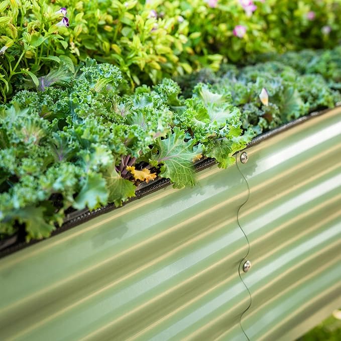 Rolling Elevated Raised Garden Bed-V Series, 2' x 6' Garden Beds with Legs & Storage Rack for Patio & Porch, 1000 Lbs Weight Capacity, Outdoor Planter Box for Vegetables Flower Herbs, Olive Green