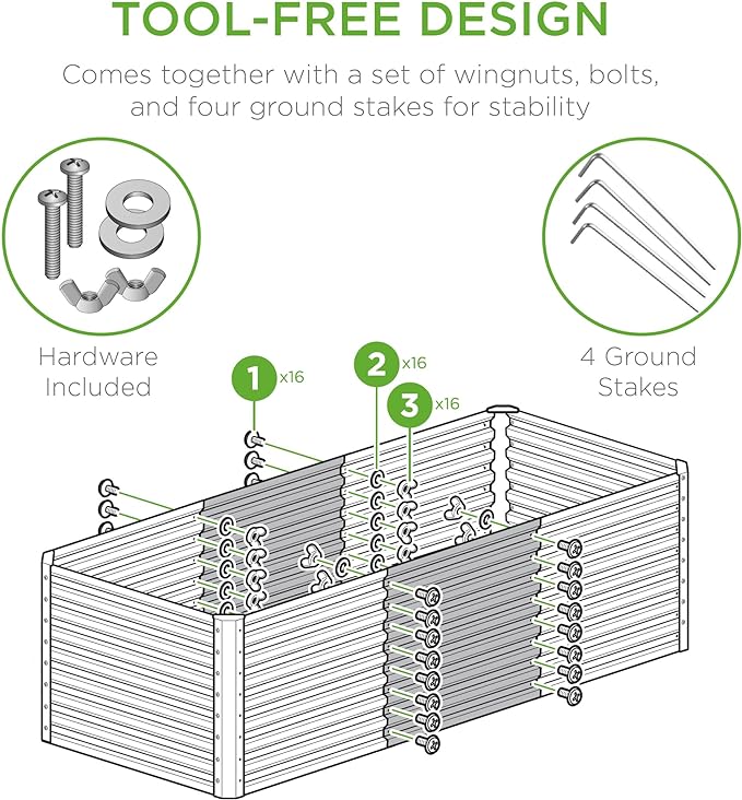 Best Choice Products 4x2x2ft Outdoor Metal Raised Garden Bed, Deep Root Planter Box for Vegetables, Flowers, Herbs, and Succulents w/ 119 Gallon Capacity - Peacock Blue