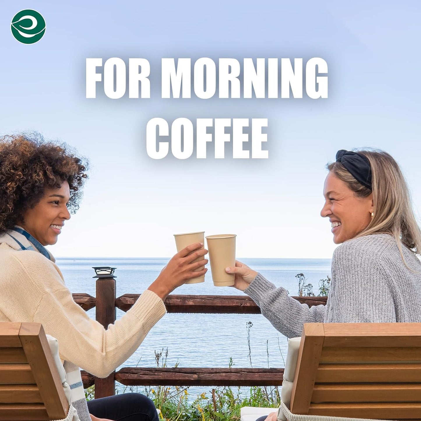 ECO SOUL 100% Compostable Plant-Based 12oz Hot Cups | (100 Count, 12 oz Hot Cups) | Disposable Bagasse Paper Cups | Eco-friendly Cups | Sturdy, Microwave & Oven Safe