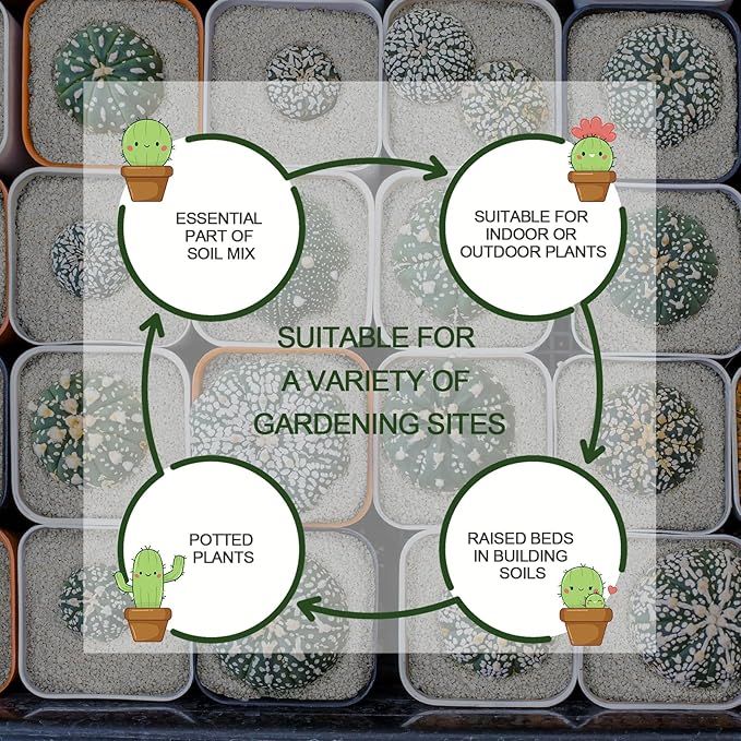 50QT Horticultural Perlite Bulk, Organic Perlite for Plants, Course Perlite for Gardening, for Plants Indoor, for Houseplants, to Promotes Soil Root Growth, and Water Drainage and Plant Growth(3-6mm)
