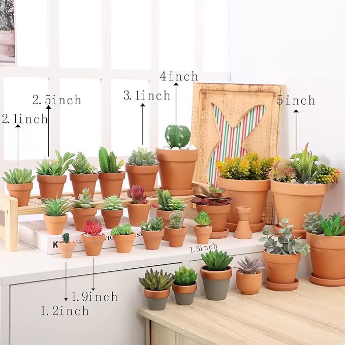 Yishang 2.5 inch Terracotta Pots with Drainage Holes,Small Mini Clay Ceramic Pottery Planter,Cactus Flower Terra Cotta Pots,Succulents Nursery Pots for Indoor/Outdoor Plants,Crafts,Wedding-72 Pack