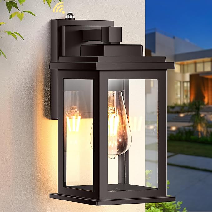 VIANIS Bronze Outdoor Wall Lights, Dusk to Dawn Led Outdoor Light, Aluminum Exterior Lighting Fixtures, Waterproof Porch Lights Outdoor for House, Doorway, Garage,Hardwired, Non-Solar