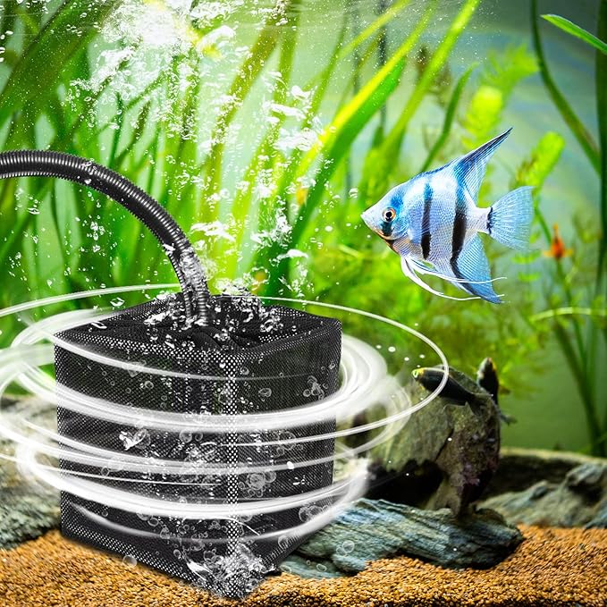 2 PCS Pond Pump Filter Bag, 10 Inch Pond Filter Box with Drawstring, Anti-Clogging Pump Barrier Bag Pump Mesh Bag for Outdoor Water Ponds Filters Pond Biological Filters