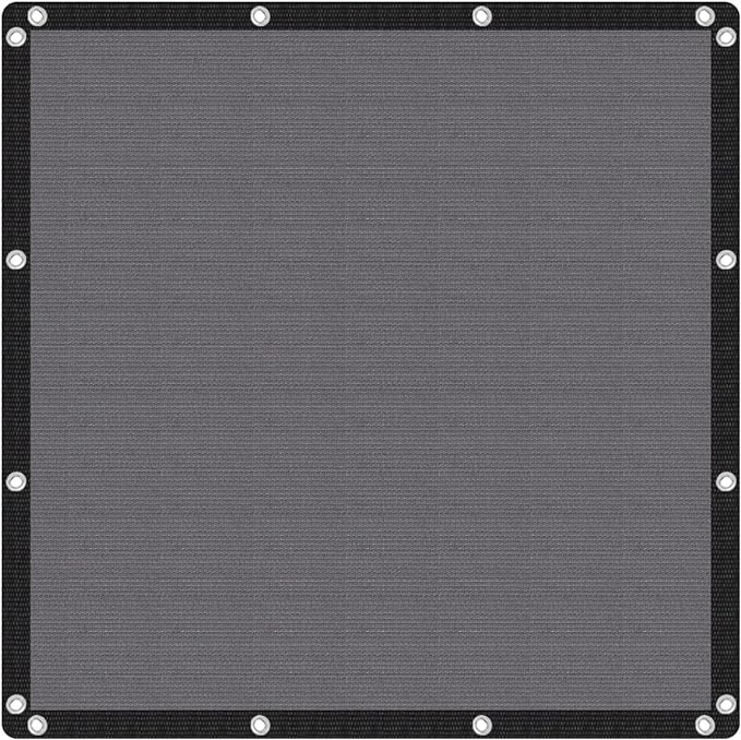 VICLLAX Shade Fabric Sun Shade Cloth with Every 2 FT Grommets for Patio Garden Pergola Cover Canopy 13x16 FT, Grey