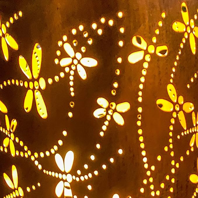 Mothers Day Gifts, 4 Packs Dragonfly&Hummingbird Solar Lantern Lights Outdoor Decor, Hanging Waterproof Metal Decorations, Landscape Lights for Garden Patio Yard Lawn Backyard Front Porch