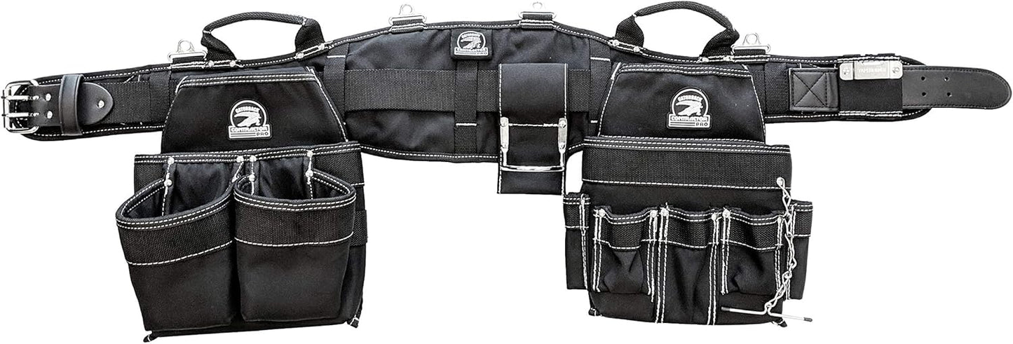 B240 Electrician's Combo with Pro-Comfort Back Support Belt. Heavy Duty Ventilated Work Belt (XXX-Large 50-55 inches)
