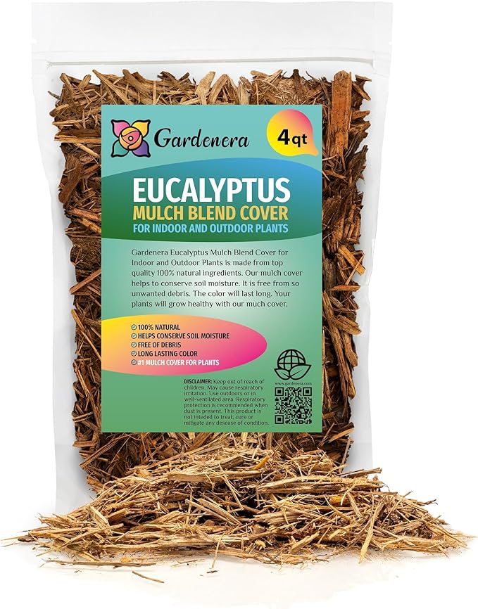 Eucalyptus Mulch - Naturally Suppress Weeds and Enhance Plant Growth - 4 QUARTS