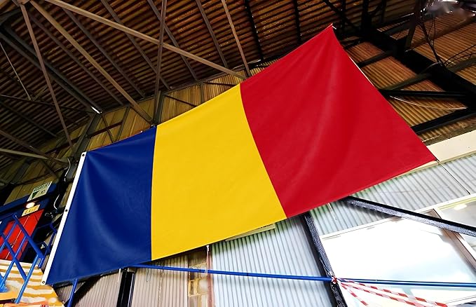 Romania Extra Large Flag 10x15FT Giant Romanian National Polyester Banner With 5 Grommets Fade Resistant Vivid Color For Patriotic Festival Events Party Decoration(Romania, 10x15FT)