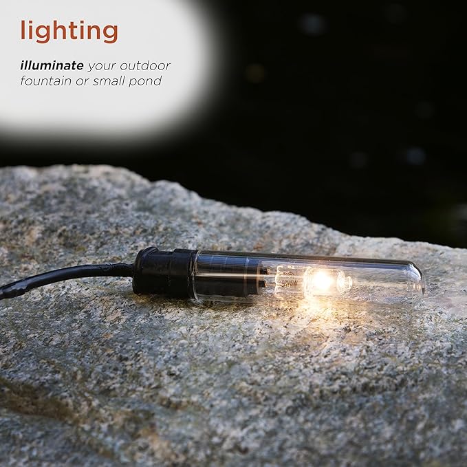 Alpine Corporation Outdoor Submersible Waterfall, Pond, and Fountain Halogen Lights