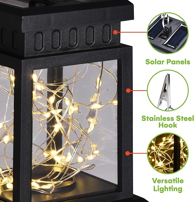 Steady Doggie Solar Porch Hanging Lamp - Outdoor Sconce Wall Lights for Porch and Patio - Decorative Exterior Led lighting - Reliable and Sustainable Lighting Solution - Energy Saving