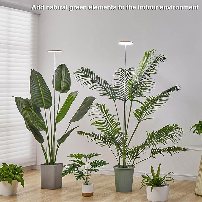 Plant Grow Light,yadoker LED Growing Light Full Spectrum for Indoor Plants,Height Adjustable, Automatic Timer, 5V Low Safe Voltage,Idea for Large Plant Light