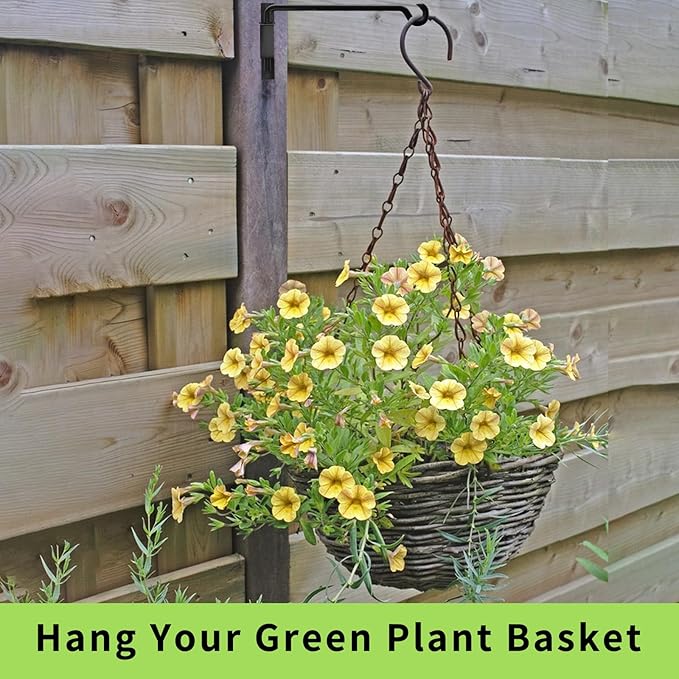 8 Inch 2 Pack Plant Hangers Outdoor, Wall Plant Hanger, Plant Hangers Indoor, Bird Feeder Hangers for Outside, for Bird Feeders, Planters, Lanterns, Wind Chimes, Home Decor
