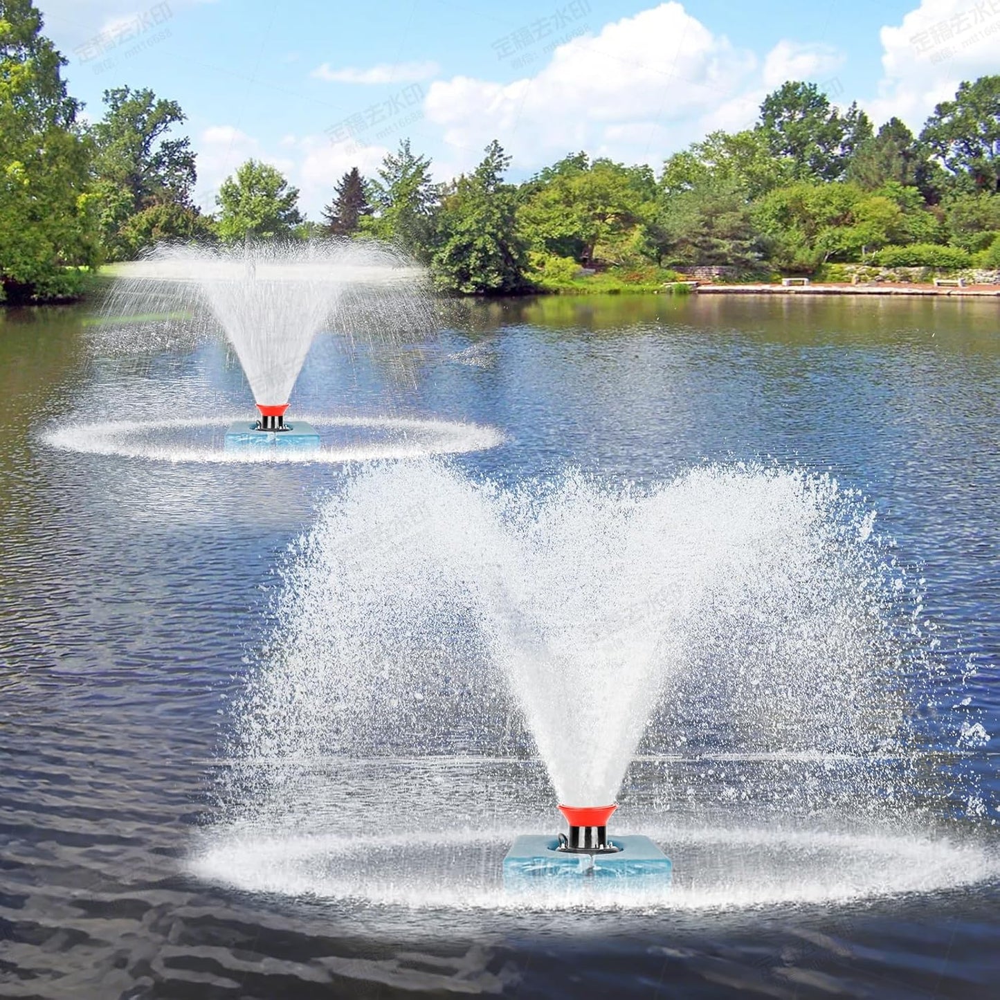 Pond Fountain Aerator 1 HP, 110V 750W -Pond Fountain 15000 GPH Floating Aerator Pump-100ft Power Cord -For Ponds and Lakes 2025 Latest model
