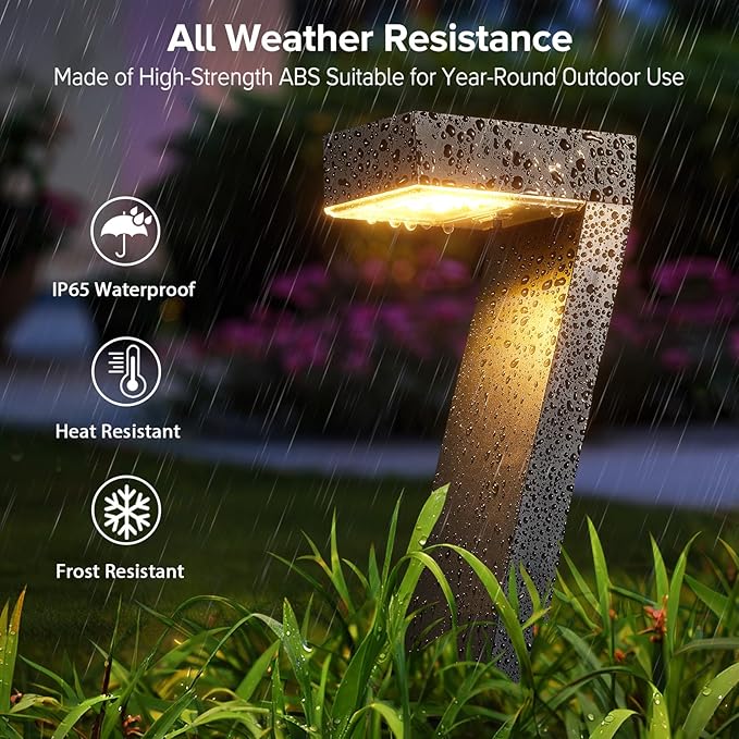 WdtPro Solar Lights Outdoor Pathway Lights - Thumbnail 4