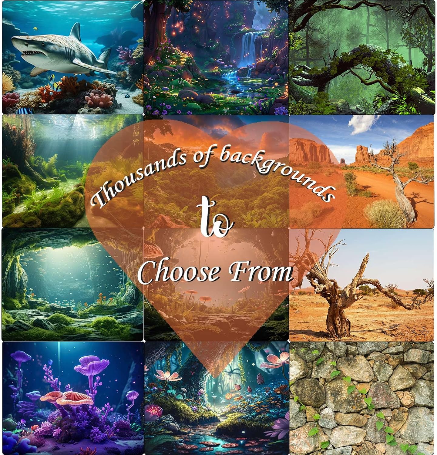 Aquarium Background Exquisite Underwater Grass Leaves with Pebbles Aquarium Backdrop Vivid Green Aquatic Plant Stone with Dead Woods and Fresh Leaves Fish Tank Wallpaper 36x24in