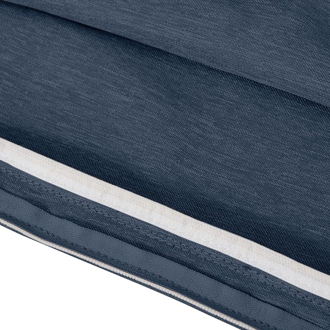 Classic Accessories Montlake Water-Resistant 23 x 20 x 4 Inch Patio Lounge Back Cushion, Heather Indigo Blue, Outdoor Loveseat Cushions