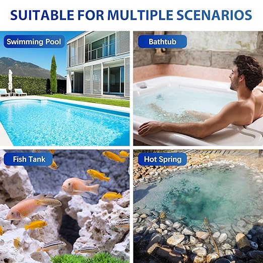 Nuovoware Digital Floating Pool Thermometer, Wireless Pool Thermometer with Easy Read Screen Display, Remote Water Thermometer IPX8 Waterproof for Swimming Pool, Fish Tank, Hot Tub