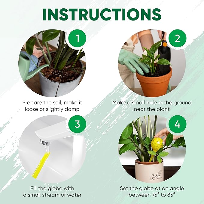 Plant Watering Globes Set of 8 - Small Self Watering Globes for Indoor & Outdoor Plants - Multicolored, Automatic, Glass Watering Bulbs for Daily Use, Plant Watering Devices