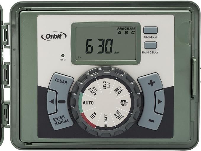 Orbit 57896 6-Station Outdoor Swing Panel Sprinkler System Timer