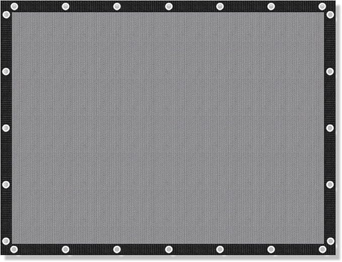 VICLLAX Shade Fabric Sun Shade Cloth with Every 2 FT Grommets for Patio Garden Pergola Cover Canopy 10x19 FT, Light Grey