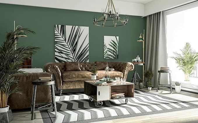 Dimoon 118''x23.6'' Green Peel and Stick Wallpaper Contact Paper Modern Self Adhesive Wall Paper Removable Renter Friendly Textured Solid Color Shelf Cabinet Vinyl Roll (118''x23.6'',Dark Green)
