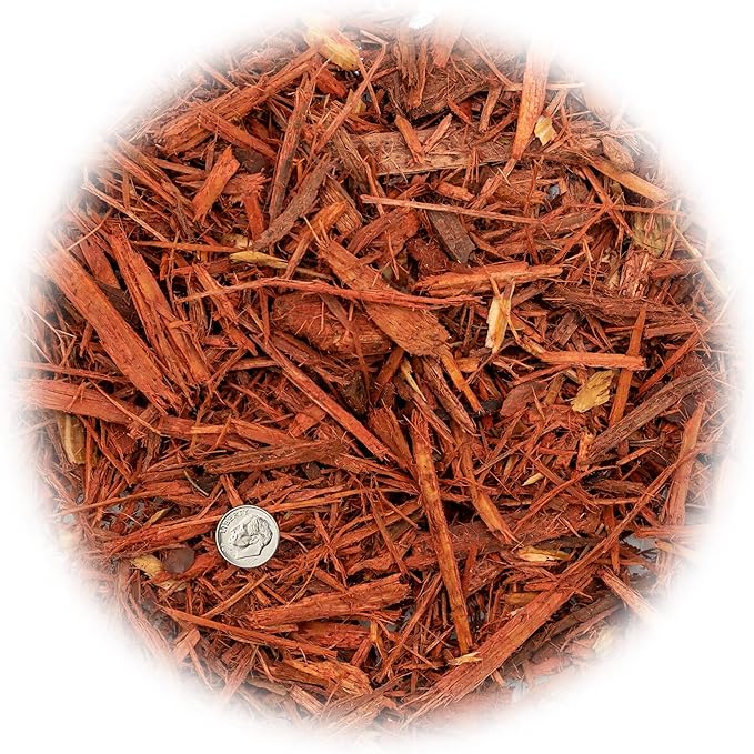 Premium Red Mulch by Gardenera - Beautify Your Garden and Support Plant Health - 5 QUARTS
