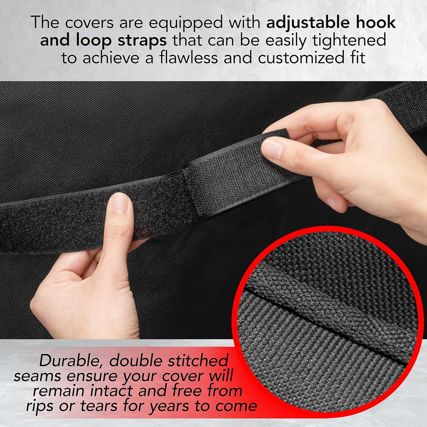 Heavy Duty BBQ Grill Cover for Outdoor Grill, 60 Inch – Waterproof, Weather Resistant, UV & Fade Resistant with Adjustable Straps – Gas Grill Cover for Weber, Charbroil