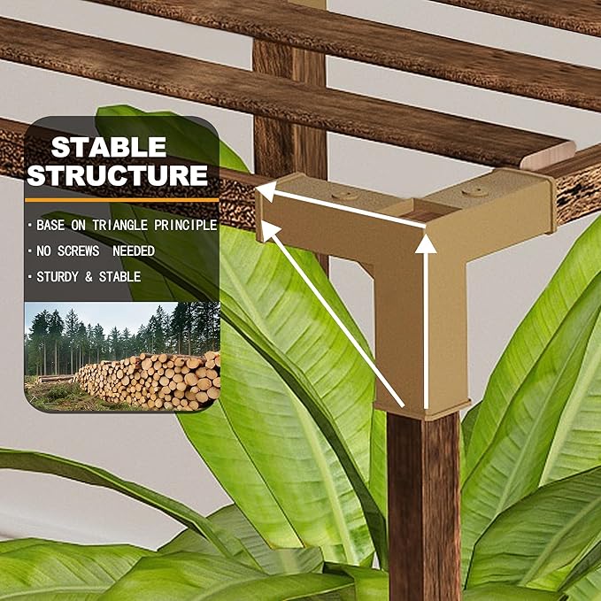 HOMKIRT Corner Plant Stand with Grow Lights, 14 Tier Tall Plant Shelf Indoor Outdoor for Multiple Plants, Wood Plant Ladder Rack Holder Display Flower Stand for Patio Porch Garden Living Room