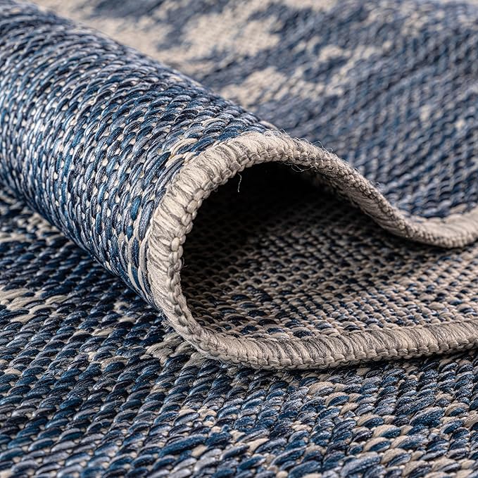 Keen Home Design Terrace Outdoor Area Rug - 8x10 Washable Indoor/Outdoor Rug for Patio, Kitchen, Balcony, Beach, Garden, Deck and Porch, Size: 7'7"x10'