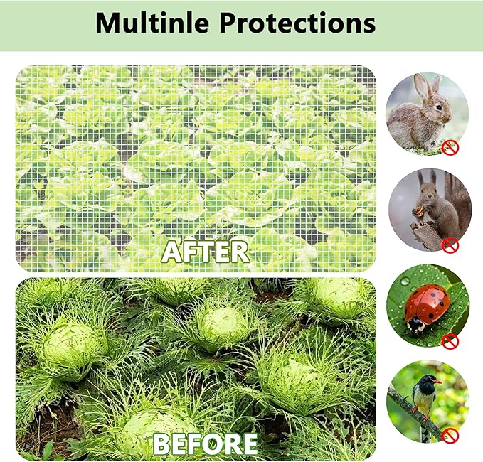 45"*22"*16"Garden Plant Covers with Two Air Hole and Breathable Mesh for Raised Beds, Accelerator Plants Cover, Mini Greenhouse Cover, Frost Cover for Plant Vegetable Seedling Protector 2PCS
