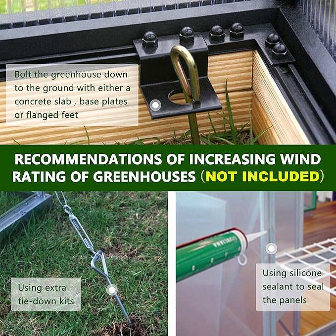 8x14 FT Green House for Outdoor, Polycarbonate Aluminum Walk-in Greenhouse Kit with Lockable Door and Adjustable Roof Vents, Backyard Garden in Winter, Gray