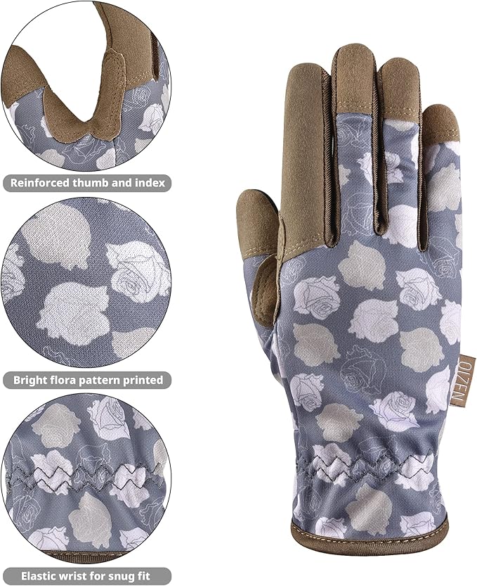 Gardening Gloves for Women and Men, Garden Gloves with Touch Screen, Thorn Proof Puncture Resistant Working Gloves, Gardening Gifts for Women, Size Medium