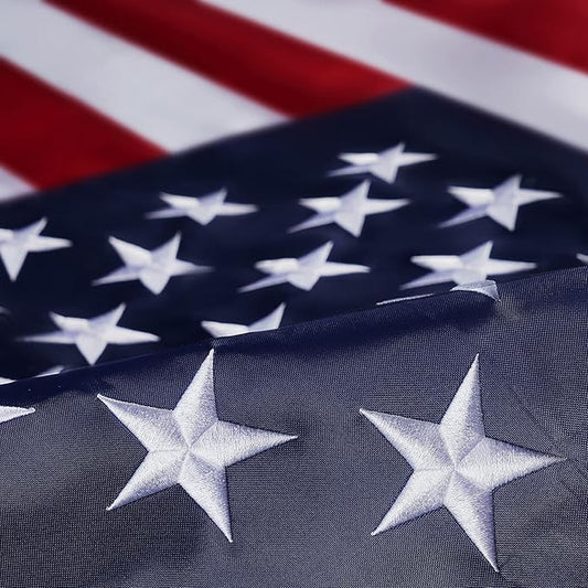 Homissor American Flag 2.5x4 US Flags USA Outdoor Heavy Duty United State Flag Embroidered Stars Made for All Weather High Wind Sewn Stripes With Brass Grommets for Outside