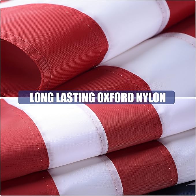 American Flag 5x8 Ft, USA US Flags Outdoor, Heavy Duty Durable, Embroidered Stars, Sewn Stripes and Brass Grommets