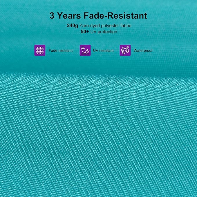 PURPLE LEAF 9 Feet Patio Umbrella Square Cantilever Umbrella Outdoor with 360° Rotation and Aluminum Offset Hanging for Pool Deck Garden Backyard, Turquoise