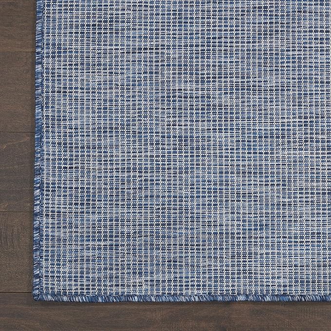 Nourison Positano Indoor/Outdoor Navy Blue 2'2" x 10' Area Rug, Easy Cleaning, Non Shedding, Bed Room, Living Room, Dining Room, Backyard, Deck, Patio (2x10)