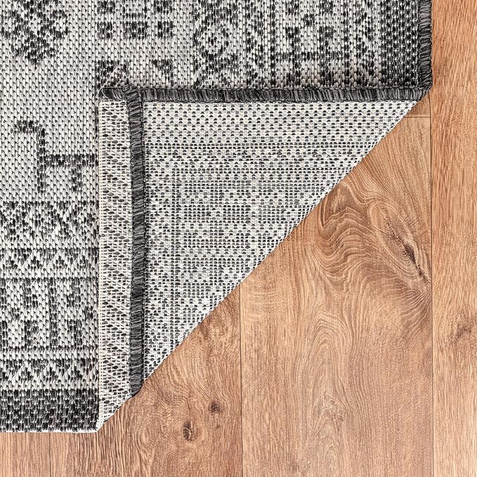 Keen Home Design Terrace Outdoor Area Rug - 4x6 Washable Indoor/Outdoor Rug for Patio, Kitchen, Balcony, Beach, Garden, Deck and Porch, Size: 3'10"x5'7"