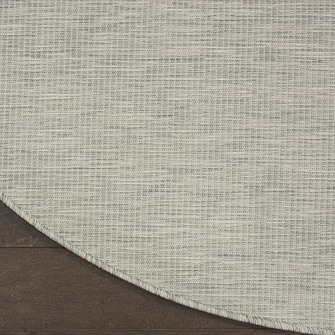 Nourison Home Positano 8' x Round Light Gray Fabric Modern Area Rug (8' Round)